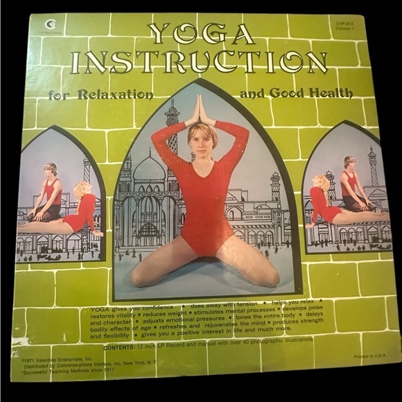 Yoga Instruction LP for Relaxation and Good Health (1971) w Illustrated Manual - Picture 1 of 6